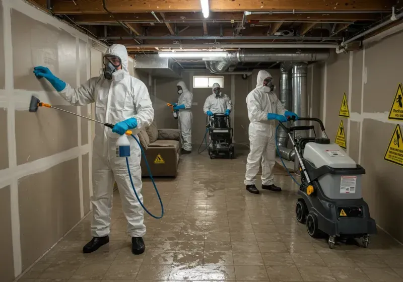 Basement Moisture Removal and Structural Drying process in Rio Rico, AZ